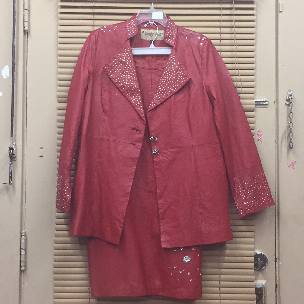 Leather Two piece suit